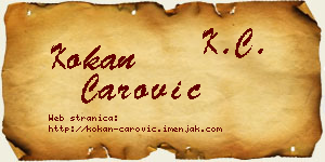Kokan Čarović vizit kartica